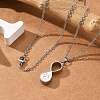 304 Stainless Steel Infinity Pet Urn Ashes Necklaces STAS-Z106-02P-3