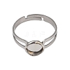 304 Stainless Steel Cuff Ring Components STAS-D372-06P-01-2
