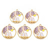 Alloy Enamel Pendants ENAM-S126-098-NR-1