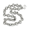 304 Stainless Steel Double Ring Link Chain Necklaces NJEW-S453-02G-A-4