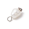 10Pcs 2 Colors Natural Cultured Freshwater Pearl Rice Pendants PALLOY-JF03922-6