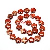 Natural Red Jasper Flower Beads Strands G-L241B-01-2