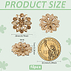 10Pcs Alloy Rhinestone Shank Buttons BUTT-FG0001-41B-2