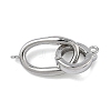 Oval Brass Fold Over Clasps KK-Z143-20P-1