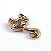 Fox Zinc Alloy Beads PALLOY-AD-61572-01AB-2