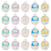 50Pcs 5 Colors Alloy Pendants ENAM-TA0003-93P-2