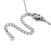 201 Stainless Steel Clover Pendant Necklace with Cable Chains NJEW-Q317-28P-3