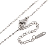 201 Stainless Steel Pendants Necklace for Women NJEW-B110-02P-3