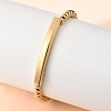 304 Stainless Steel Beaded Bracelets BJEW-D408-02G-1