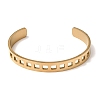 304 Stainless Steel Cutout Cuff Bangles for Women BJEW-H644-11G-4