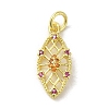 Brass Micro Pave Cubic Zirconia Pendants KK-M283-15A-02-1