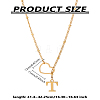 1Pc Letter & Heart Stainless Steel Lariat Necklaces for Women NJEW-LP0002-87G-T-2