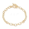 Brass Cuban Link Chains & Cable Chain Bracelets for Women BJEW-JB12755-2