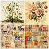 12 Sheets FLower Scrapbook Paper Pad PW-WG605DB-01-2