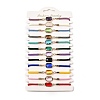 12Pcs 12 Colors Polyester Bracelets BJEW-P340-13A-G-1