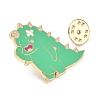 Cartoon Dinosaur with Adhesive Bandage Enamel Pins JEWB-P022-D03-3