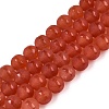 Frosted Natural White Jade Beads Strands G-T138-8mm-209G-4