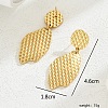 Gorgeous Vintage Stainless Steel Gold Plated Irregular Metal Texture Heart Exaggerated Lady Earrings RH6576-3-1