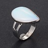 Adjustable Opalite Brass Rings RJEW-N024-02J-2