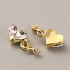 Heart with Star Zinc Alloy Rhinestone Cabochons FIND-WH0150-83LG-2