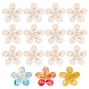 Unfinished Wood Flower Pendants AJEW-WH0270-733-1