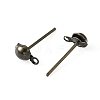 Iron Stud Earring Findings IFIN-F136-4mm-08AB-2