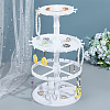 3-Tier Rotatable Round Acrylic Jewelry Display Tower with Tray EDIS-WH0015-13B-5