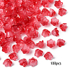 100Pcs Transparent Two Tone Spray Painted Glass Bead Caps GLAA-YW0005-18C-1
