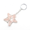 Natural Rose Quartz Keychains PW-WG204B5-02-1