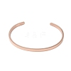 Adjustable 304 Stainless Steel Open Cuff Bangles for Women BJEW-R314-01-4