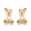 304 Stainless Steel Fishtail Pendants STAS-T069-11G-1