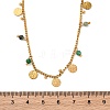 304 Stainless Steel Rhinestone Disc Bib Necklaces NJEW-U026-02G-5