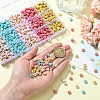 900Pcs 5 Colors Plating Acrylic Beads OACR-YW0002-42-3