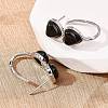 Valentine's Day Heart Natural Obsidian Stud Earrings EJEW-T053-01P-10-3