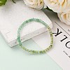 Dyed Rondelle Natural Malaysia Jade Beads Stretch Bracelets BJEW-JB05806-4