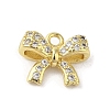 Rack Plating Brass Micro Pave Cubic Zirconia Pendants KK-C052-28G-02-1