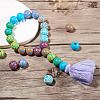 80Pcs 8 Colors Wooden Beads WOOD-FW0001-12-6