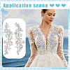 Brass Rhinestone Cloth Patches PATC-WH0031-003S-01-5