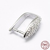 Anti-Tarnish Rhodium Plated 925 Sterling Silver Micro Pave Cubic Zirconia Pendant Bails X-STER-P034-21P-3