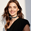Punk Rock Style Alloy Spiked Cone Rivet Imitation Leather Chocker Necklaces NJEW-WH20011-10P-01-5