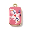 Printed Brass Pendants KK-CBAE379-02G-D-1