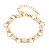 304 Stainless Steel Enamel Rectangle Link Chain Bracelets for Women SA-CBA065A-06G-2