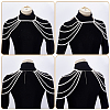 Imitation Pearl Round Beaded Shoulder Body Chains for Women AJEW-WH0816-462P-3