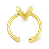 Rack Plating Brass Open Cuff Rings for Women RJEW-F162-01G-V-3