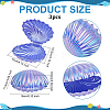 Pearlized Plastic Shell Shaped Jewelry Storage Boxes AJEW-WH0695-138B-01-2
