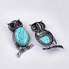 Synthetic Turquoise Brooches/Pendants G-S353-05K-2