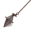 Brass Dowsing Pendulum Big Pointed Cone Pendants KK-H491-06R-2