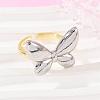 Brass Adjustable Open Cuff Rings for Women RJEW-Q030-03GP-1