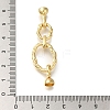 Brass Micro Pave Clear Cubic Zirconia Fold Over Clasps KK-H480-26G-3