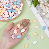 80Pcs Opaque Resin Cabochons CRES-ME0001-06-3